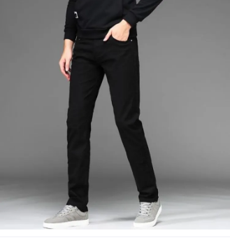 Men's Classic Jeans: Soft Black Denim Men's